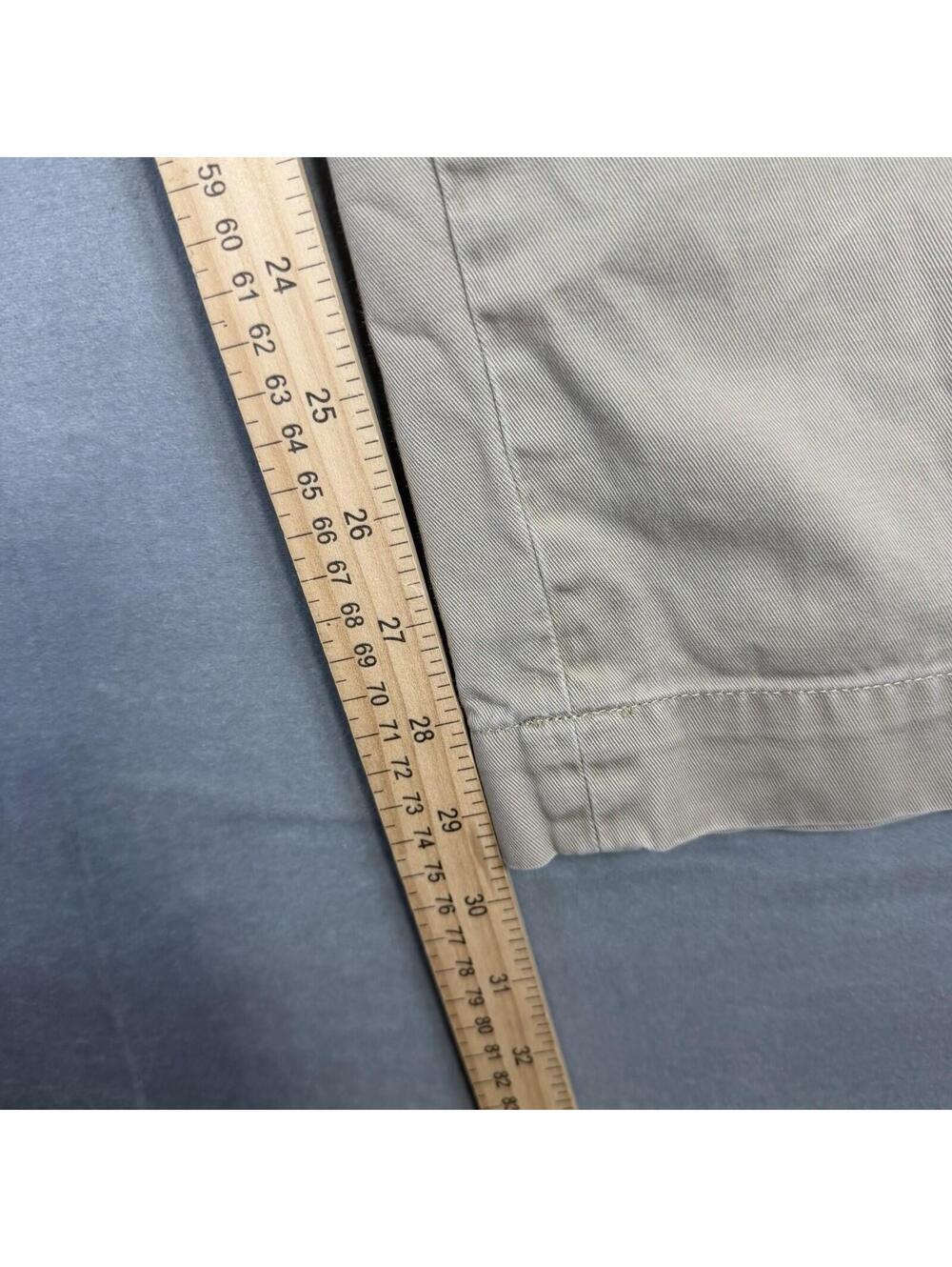 Vintage Polo Ralph Lauren Ethan Chino Pants Mens 36x32 Beige Pleated Classic - Picture 8 of 8